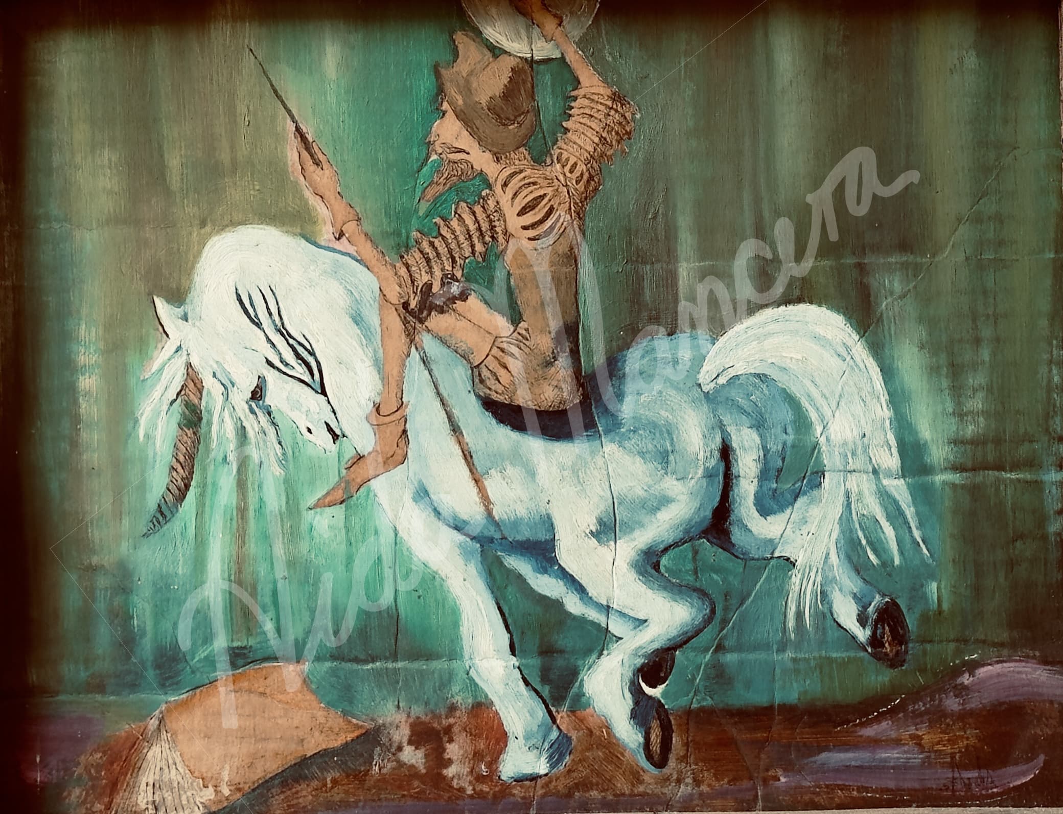 Quijote en unicornio